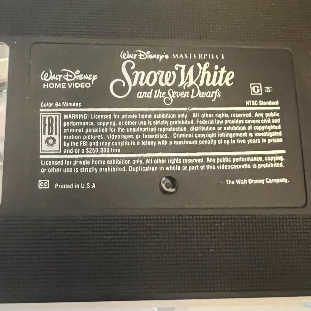 Lot of 3 VHS DISNEY PRINCESS MOVIES SNOW WHITE POCAHONTAS SLEEPING BEAUTY